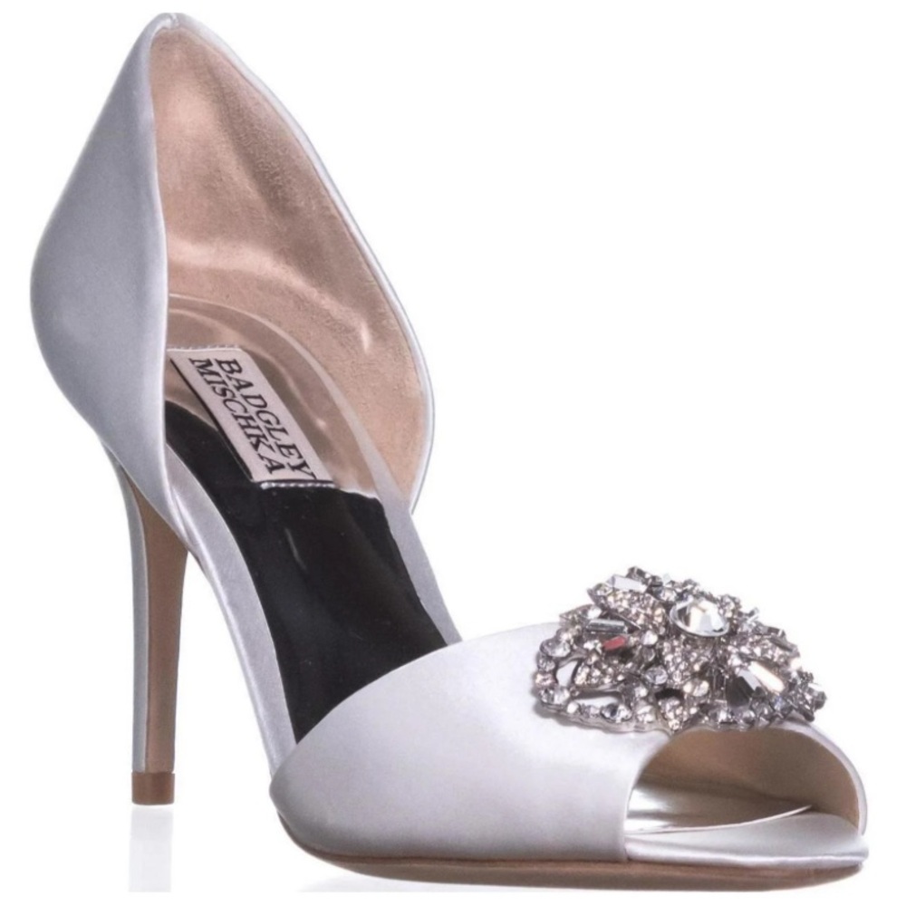 LIKE NEW in box Badgley Mischka Dana Peep Toe Pumps Sz 10